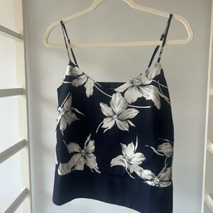 Banana republic Floral Print Women's camisole small navy